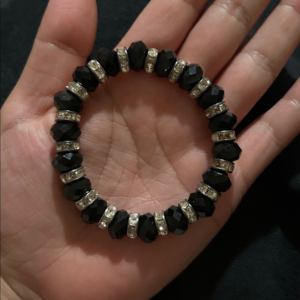 Black and White Beaded Bracelet